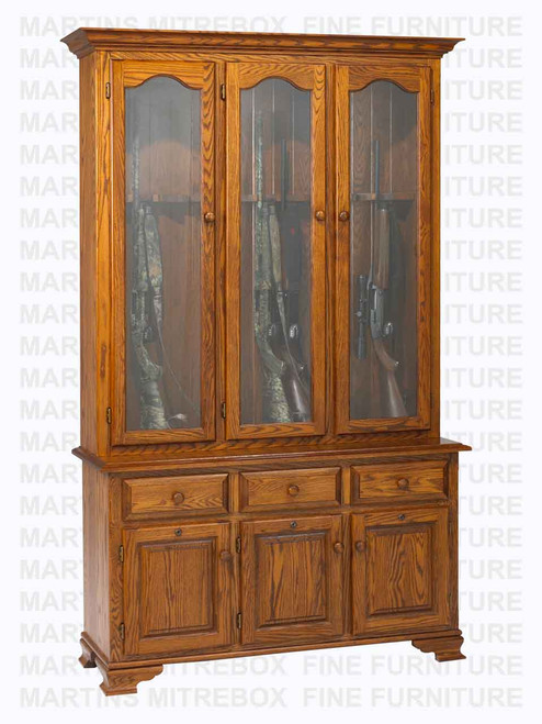 Pine Country Lane Gun Cabinet Holds 12 Guns 18''D x 52''W x 83''H