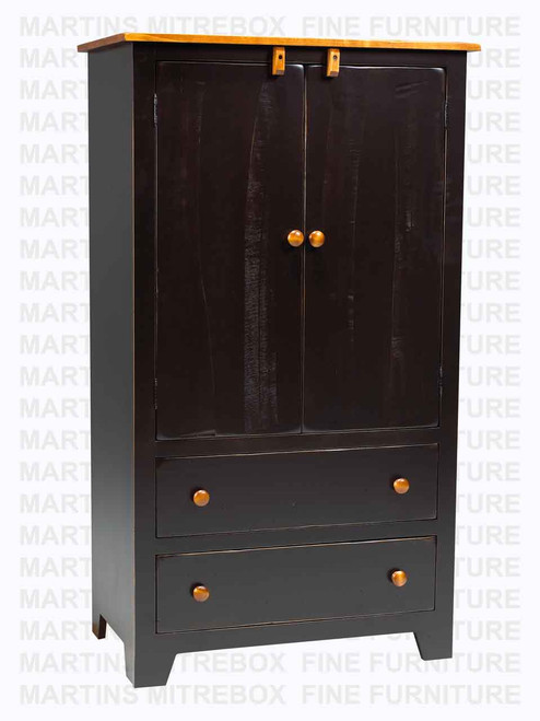 Pine Rustic Armoire Plain Top 24''D x 36''W x 74''H