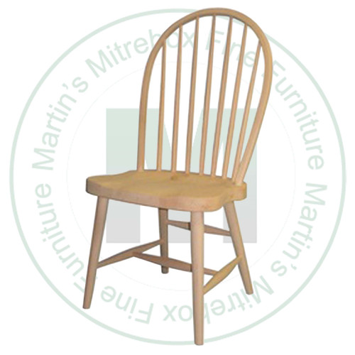 Wormy Maple Plainwood Side Chair Has Wood Seat