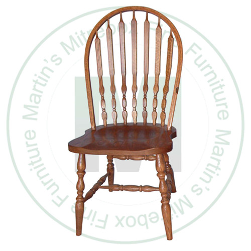 Wormy Maple Fancy Arrow Side Chair Has Wood Seat