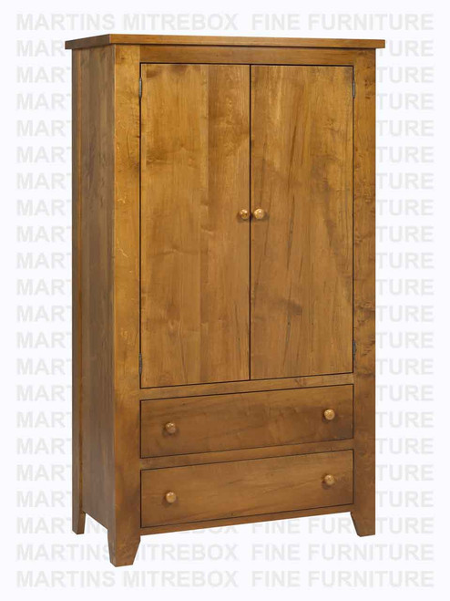 Maple Rough Cut Armoire Plain Top 24''D x 36''W x 74''H