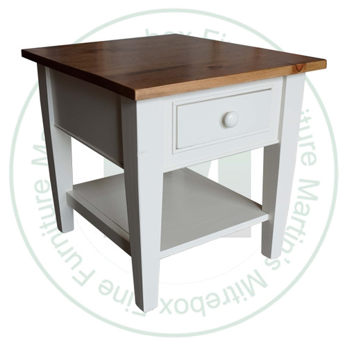 Maple A Series End Table 21''H x 21''W x 24''D With Shelf And 1 Drawer