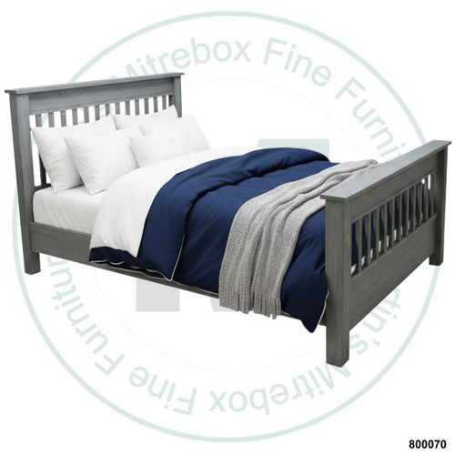 Oak Queen Country Cottage Slat Bed
