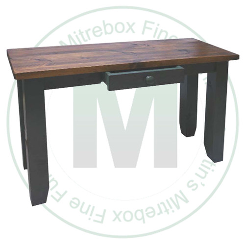 Wormy Maple Dakota Sofa Table 18''D x 48''W x 30''H With Drawer And 3.5'' Legs