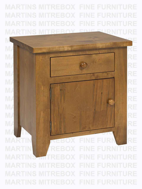 Oak Rough Cut Nightstand 1 Drawer 1 Door 18''D x 26''W x 28''H