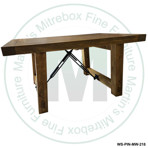 Wormy Maple Yukon Turnbuckle Solid Top Harvest Table 48''D x 132''W x 30''H