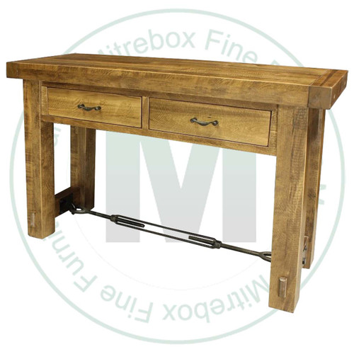 Wormy Maple Yukon Turnbuckle 2 Drawer Sofa Table