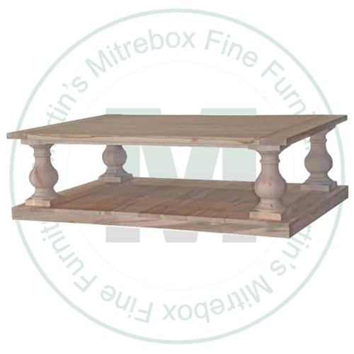 Wormy Maple Balustrade Large Coffee Table. Coffee Table Dimensions 40'' Deep x 60'' Wide x 18'' High. Coffee Table has 1.25'' Thick Top. ( Texture : Hand Planed Top. )

