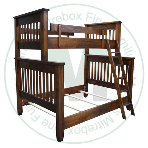 Wormy Maple Dakota Bunk Bed Single Over Single