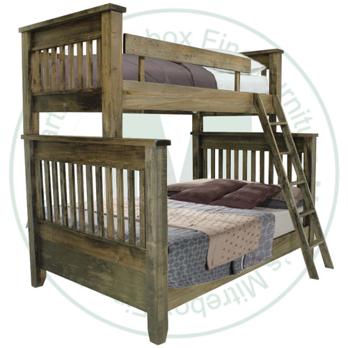 Pine Dakota Bunk Bed Queen Over Queen
