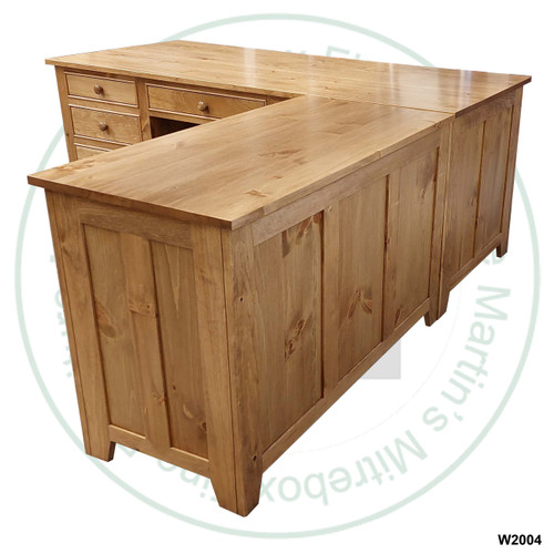Oak A Series Home Office Desk With 8 Drawers