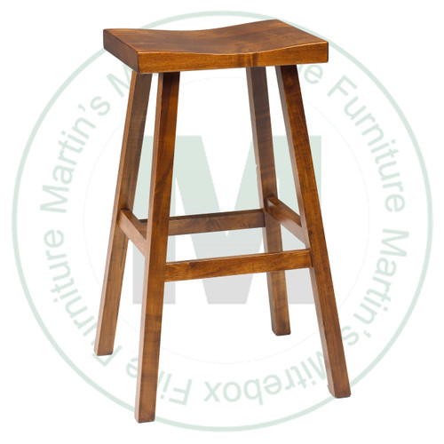 Maple 30'' Saddle Stool 13'' D x 30'' H x 16'' W