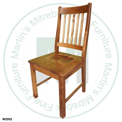 Oak Mini Mission Side Chair Has Wood Seat