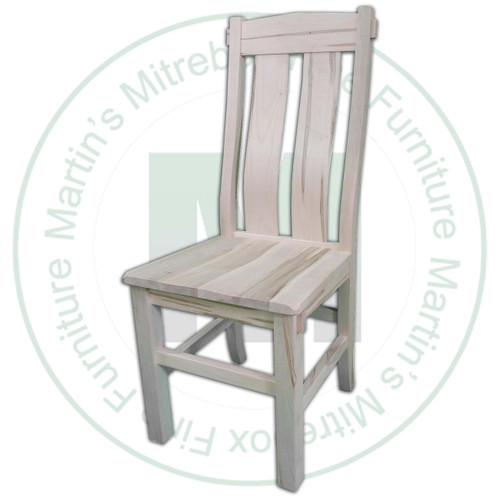 Wormy Maple Clifford Side Chair Has Wood Seat