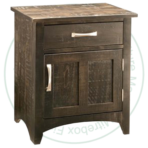 Wormy Maple Bancroft Power Management Night Stand 19''D x 25''W x 29.5''H With 1 Drawer