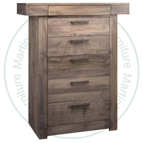 Wormy Maple Baxter Chest of Drawers 19''D x 43''W x 52.5''H With 6 Drawers