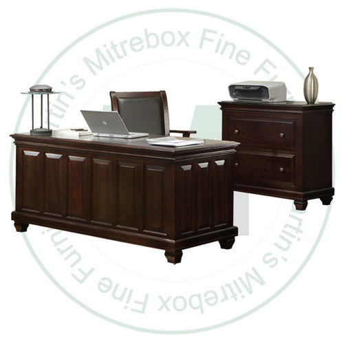 Wormy Maple Florentino Executive Desk 28''D x 64''W x 30.5''H