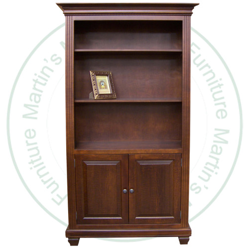 Wormy Maple Florentino Bookcase With 2 Doors And 3 Adjustable Shelves