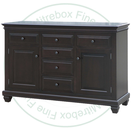 Wormy Maple Florentino Sideboard With 2 Wood Doors And 3 Drawers