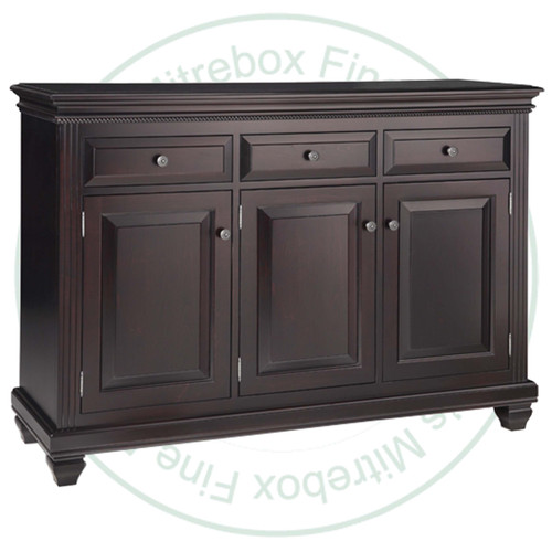 Wormy Maple Florentino Sideboard With 3 Wood Doors And 3 Drawers
