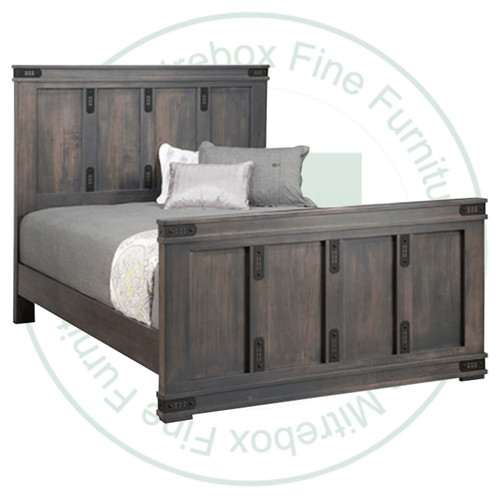 Wormy Maple Gastown Double Bed Complete With High Footboard Headboard 58'' Footboard 32''