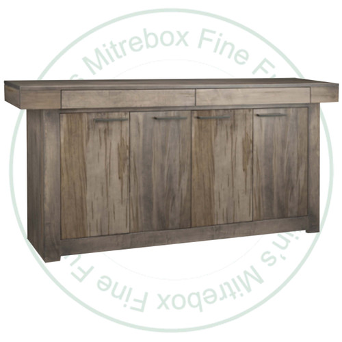 Wormy Maple Baxter Sideboard 19''D x 79''W x 37.5''H With 2 Drawers And 4 Doors