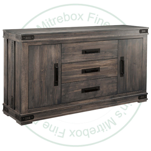 Wormy Maple Gastown Sideboard  18.5''D x 68.5''W x 38.5''H