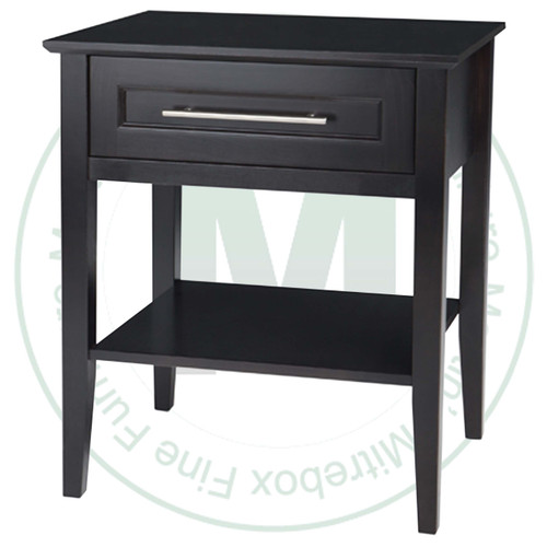 Wormy Maple Stockholm Power Management Nightstand 19''D x 25''W x 29.5''H With 1 Drawer