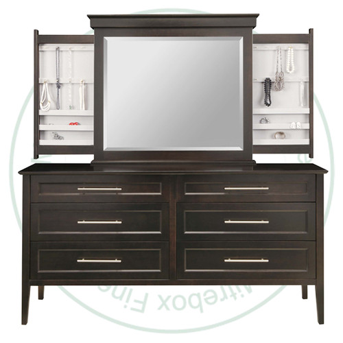 Wormy Maple Stockholm Double Dresser 19''D x 58.5''W x 36''H With 6 Drawers