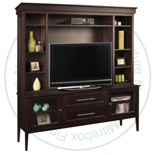 Wormy Maple Stockholm 74" HDTV Cabinet With Hutch