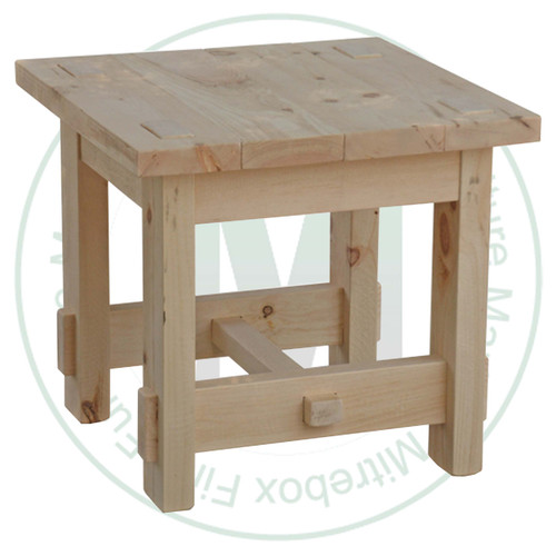 Wormy Maple Homestead End Table 24''D x 24''W x 24''H