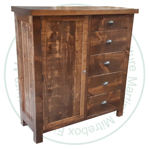 Wormy Maple Frontier Gentlemans Chest 50''W x 53''H x 20''D