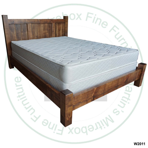 Wormy Maple Frontier Double Panel Bed Headboard 56'' With Wrap Around Footboard