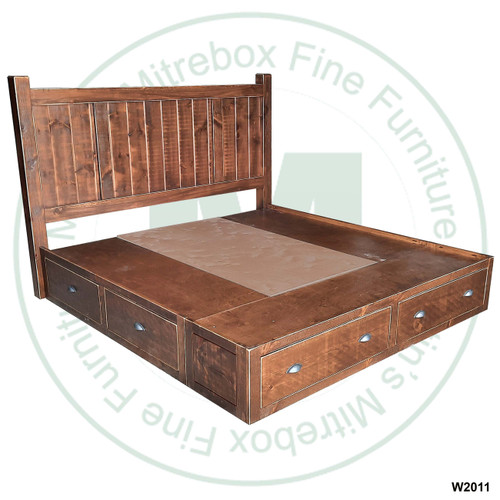 Wormy Maple Frontier King Combo Bed