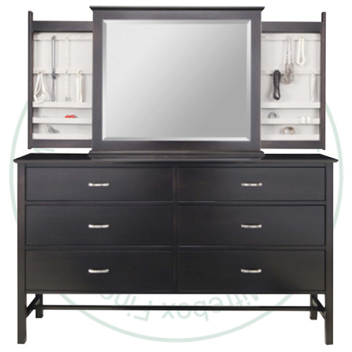 Wormy Maple Brooklyn Dresser 19.5''D x 58''W x 36''H With 6 Drawers