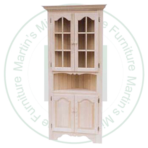 Maple Apple Pie Corner Hutch And Buffet 40''W x 77''H x 18''D