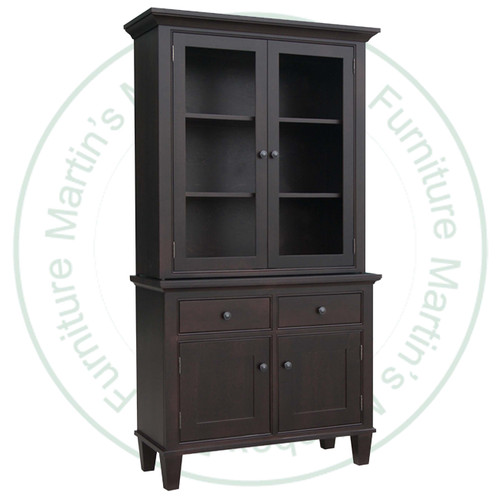 Maple Georgetown Hutch And Buffet 19.5'' Deep x 44.5'' Wide x 82'' High With 2 Drawers And 4 Doors