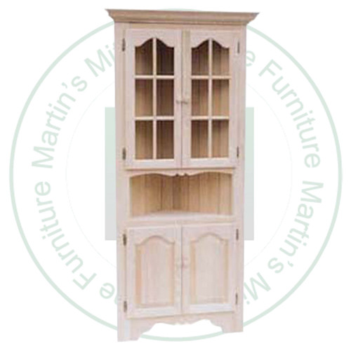 Pine Apple Pie Corner Hutch And Buffet 32''W x 77''H x 16''D