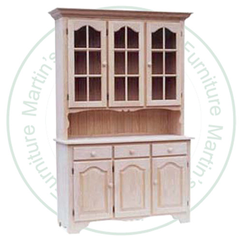 Pine Versailles Hutch And Buffet  52''W x 82''H x 18''D