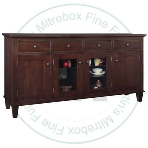 Pine Georgetown Sideboard 19.5'' Deep x 80'' Wide x 42'' High With 2 Glass Doors And 4 Drawers