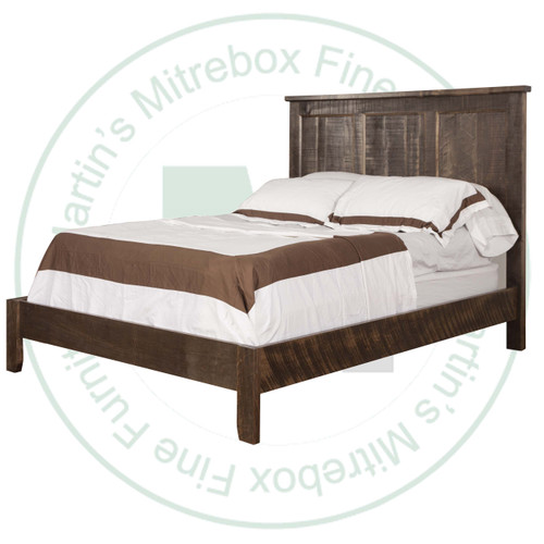 Pine Rustic Algonquin Double Panel Bed With Wraparound Footboard