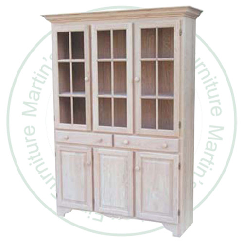 Oak Old Country Curio 54''W x 77''H x 16''D