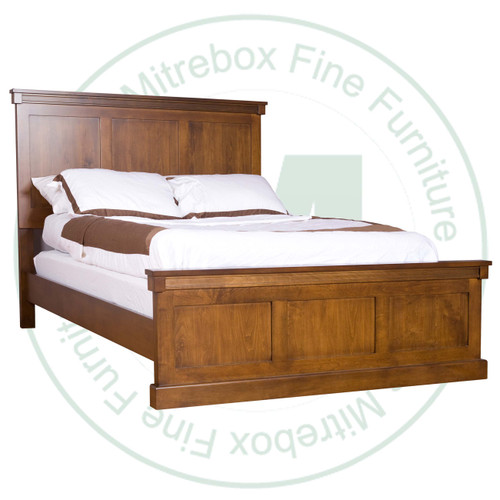 Oak Madrid Double Bed With Low Footboard