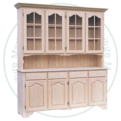 Wormy Maple Versailles Hutch And Buffet 80''W x 82''H x 18''D