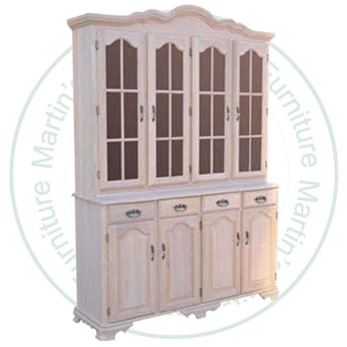 Wormy Maple Laurentian Hutch And Buffet 62''W x 84''H x 18''D