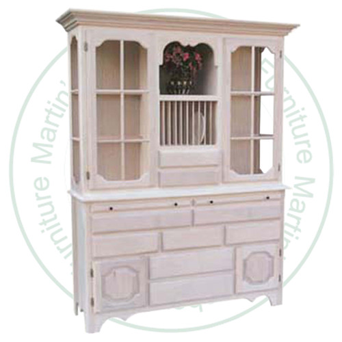 Wormy Maple Angel Cake Hutch And Buffet 62''W x 81''H x 18''D