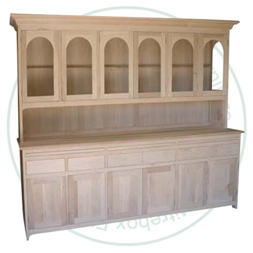 Wormy Maple Budapest Hutch And Buffet 104''W x 83''H x 18''D