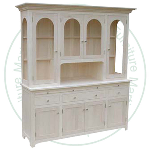Wormy Maple Budapest Hutch And Buffet 72''W x 83''H x 18''D