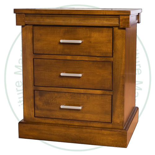 Wormy Maple Madrid 3 Drawer Night Stand