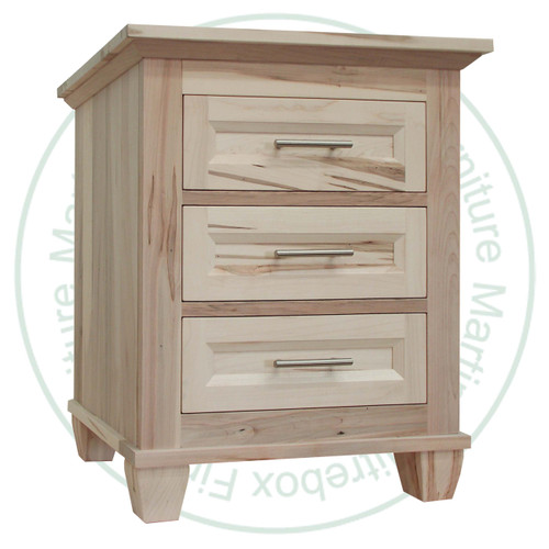 Wormy Maple Algonquin 3 Drawer Night Stand